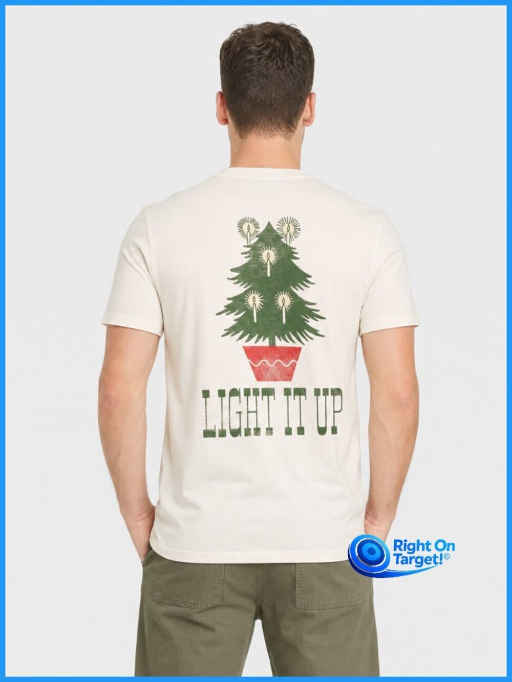XL - Mens Holiday Light It Up TShirt - Goodfellow Co - Cream